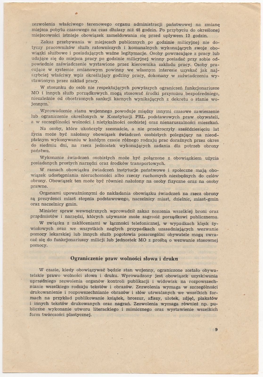 * Początek Stanu Wojennego - 13.12.1981